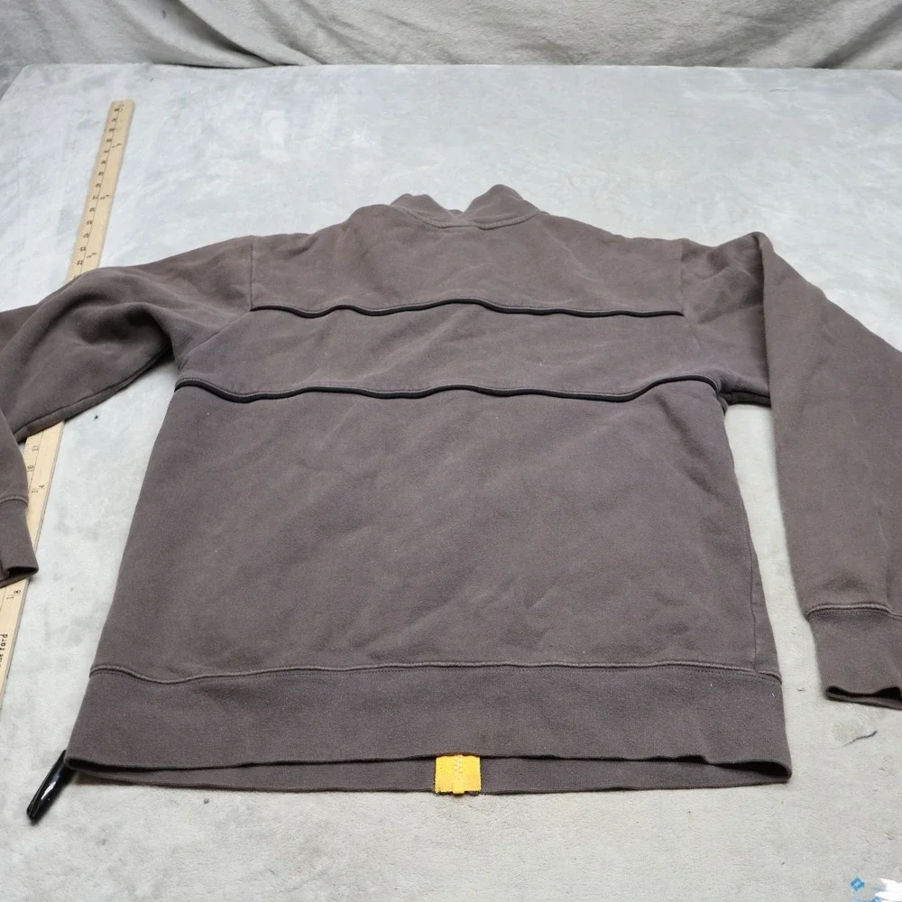 North Face Jacket Mens Medium Gray Wavy Full Zip Fleece Performance Outdoor